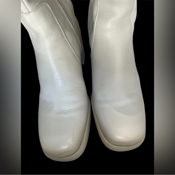 L’INTERVALLE Off White Leather Boots 41 / 10 women - Picture 13 of 16